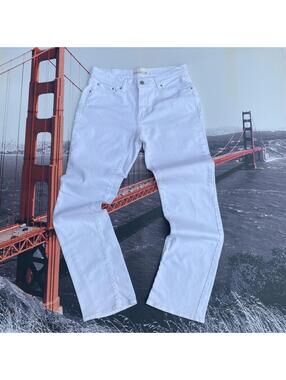 Levi's 505 Women’s Straight Size W30 L32 White Denim Jean Casual Work Zip Fly